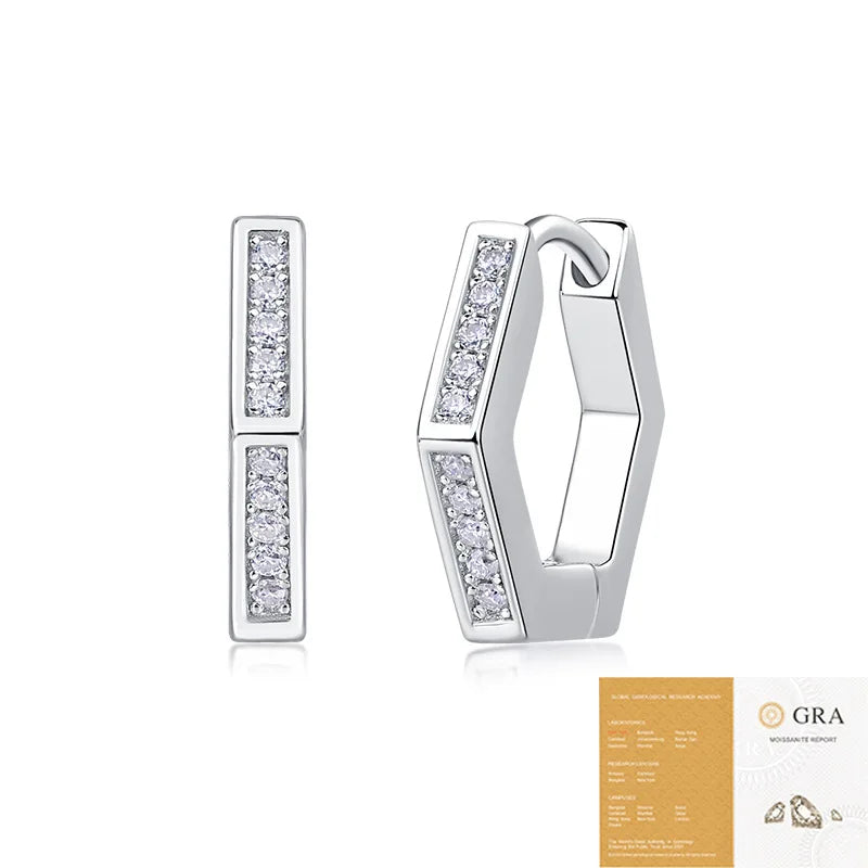 S925 Silver Mood Moissanite Clip-On Earrings New Style Hot-Selling Cross-Border Fashion Jewelry Wholesale Stock