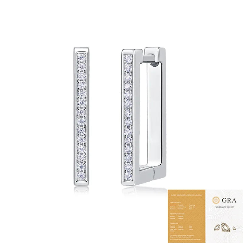 S925 Silver Mood Moissanite Clip-On Earrings New Style Hot-Selling Cross-Border Fashion Jewelry Wholesale Stock