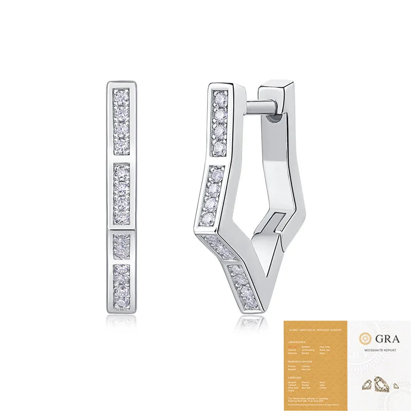 S925 Silver Mood Moissanite Clip-On Earrings New Style Hot-Selling Cross-Border Fashion Jewelry Wholesale Stock