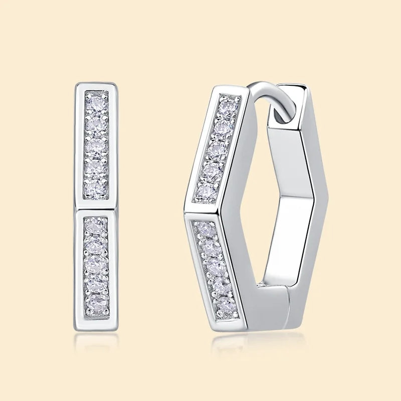 S925 Silver Mood Moissanite Clip-On Earrings New Style Hot-Selling Cross-Border Fashion Jewelry Wholesale Stock