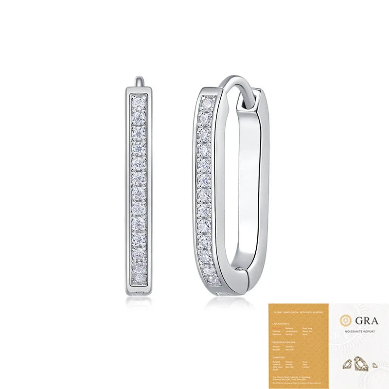 S925 Silver Mood Moissanite Clip-On Earrings New Style Hot-Selling Cross-Border Fashion Jewelry Wholesale Stock