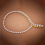 Anster Design Luxury Diamond Necklace for Ladies Hot Sale Yellow White Zircon Rhodium Plating Trendy Style for Prom Party Ball