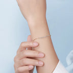 Wholesale SB141 925 Sterling Silver Jewelry Half Tennis Bracelet CZ 14K Gold Plating Ball Shape Pattern Half Paperclip Zircon