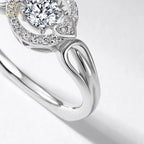 Fashionable Women's S925 Silver Ring Cross-Border Style Punk Jewelry with Bright Moissanite Gemstone Couple's Gift