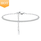 Wholesale SB141 925 Sterling Silver Jewelry Half Tennis Bracelet CZ 14K Gold Plating Ball Shape Pattern Half Paperclip Zircon