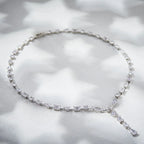 Rhodium Plated Necklace Choker High Quality Fashion Jewelry with Diamond for Wedding Birthday Gift Couples Men Women