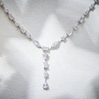 Rhodium Plated Necklace Choker High Quality Fashion Jewelry with Diamond for Wedding Birthday Gift Couples Men Women