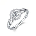 Fashionable Women's S925 Silver Ring Cross-Border Style Punk Jewelry with Bright Moissanite Gemstone Couple's Gift
