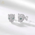 Women's Stylish Cheetah-Style S925 Silver Zircon Cross-Border Falling Galaxy Mainly Silver Earrings for Party Fashion Style Full
