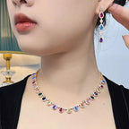 Original Design High-Grade Women's Gold-Plated Brass Clavicle Chain Trendy Necklace for Evening Wear and Party Banquets