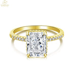 S925 Silver Women's Romantic Ring French Super Flash Square 8A Ice Flower Cut Zircon Niche Design mainly made Alloy for Party