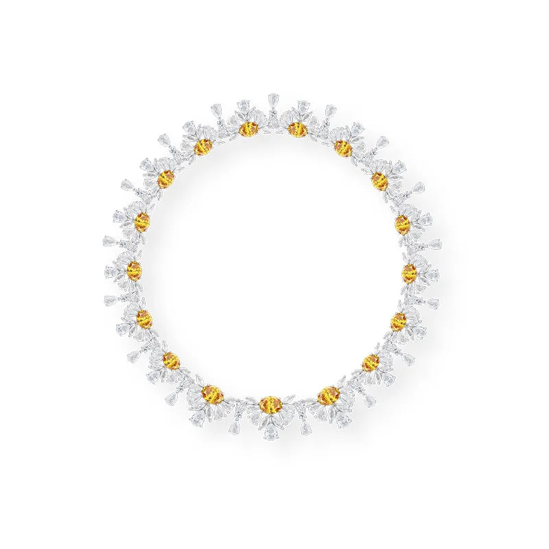 Hot Selling 18K Gold-Plated Horse Eye Red Gemstone Necklace Luxurious Saudi Ultra-Bright Zircon Trendy Brass for Weddings