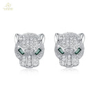 Women's Stylish Cheetah-Style S925 Silver Zircon Cross-Border Falling Galaxy Mainly Silver Earrings for Party Fashion Style Full