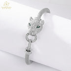 European American S295 Silver Cross-Border Style Falling Galaxy Exquisite Bracelet Fashionable Animal Shape Trendy Zircon Bangle