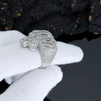 Diamond Allah Fire Ring New Design Hip Hop Jewelry Silver & Gold Plated for Engagement & Party for Men & Women