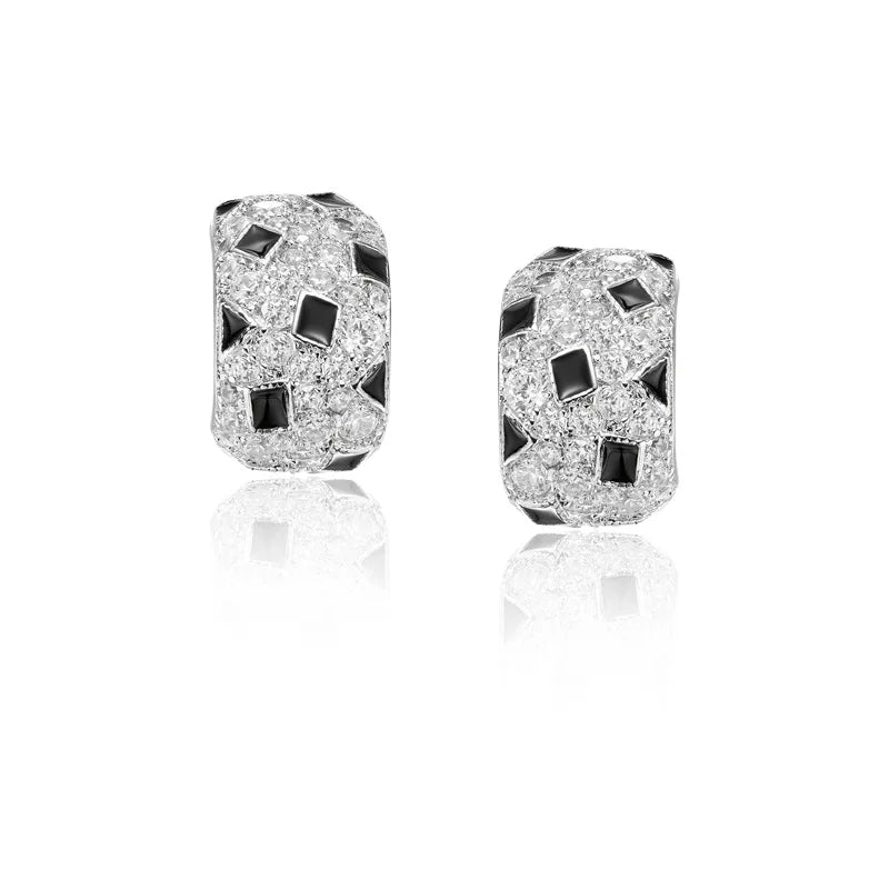 18k Copper Gold-plated Zirconium Inlaid Cute and Exquisite Leopard Print Earrings Versatile for Daily Women's Jewelry