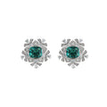 Hot Selling Factory Green Crystal Imitated Diamond Earrings for Women Wedding CZ Fashion Stud Earrings