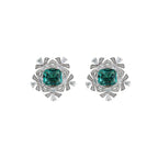 Hot Selling Factory Green Crystal Imitated Diamond Earrings for Women Wedding CZ Fashion Stud Earrings