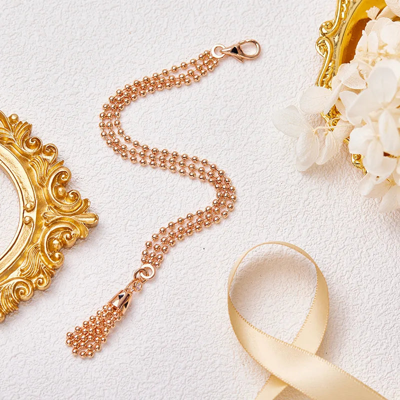 Brass Plated 18K Gold Inlaid with Zircon for Men and Women's Romantic Tassel Rings Wholesale Exaggerated Exquisite Accessories