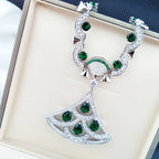 Best Quality Luxury Women's Necklace Long Sweat Chain Hand Inlay CZ Colorful Crystal Jewelry for Party Featuring Zircon Main