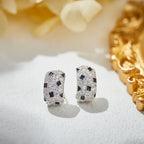 18k Copper Gold-plated Zirconium Inlaid Cute and Exquisite Leopard Print Earrings Versatile for Daily Women's Jewelry