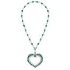 18K Gold-Plated Heart-Shaped Pendant Necklace Trendy Zircon Inlay Versatile Autumn Accessory for Parties Made of Brass