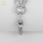 European American S295 Silver Cross-Border Style Falling Galaxy Exquisite Bracelet Fashionable Animal Shape Trendy Zircon Bangle