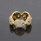 Dropshipping BIG Bling Bling Hip Hop Iced Out Luxury Oversize Men's Ring