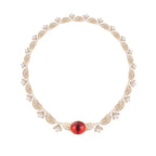 Premium Custom Jewelry Star Same Style Ruby Evening Dress Women's Dress Necklace