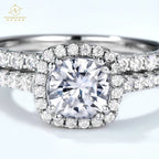 Luxury Fine S925 Silver Moissanite Ring for Women Elegant Classic Jewelry Inlaid New Cross-Border Group for Chinese Valentine's