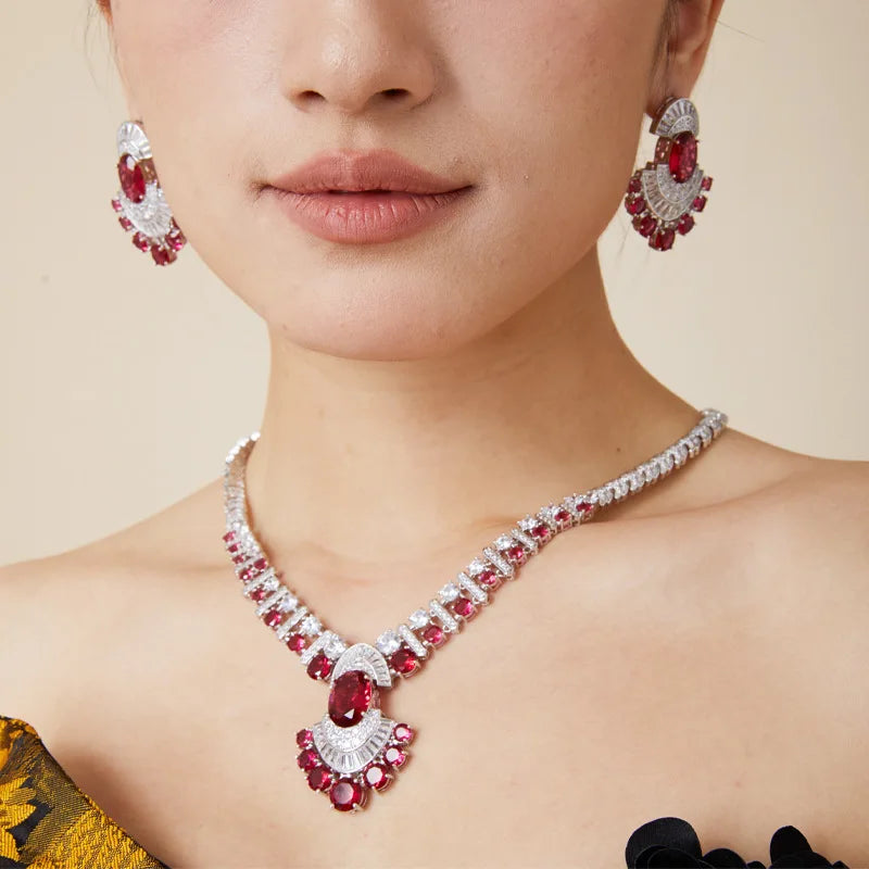 High-End Classic Style Women's Brass Pendant Necklace Zircon Inlay and Pearl Ball for Banquets Weddings Evening Events