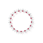 Hot Selling 18K Gold-Plated Horse Eye Red Gemstone Necklace Luxurious Saudi Ultra-Bright Zircon Trendy Brass for Weddings