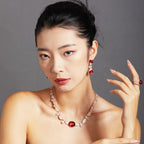 Premium Custom Jewelry Star Same Style Ruby Evening Dress Women's Dress Necklace