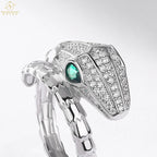 Women's Stylish S925 Silver Inlaid Full Diamond Design Ring Accessible Luxury European American Cross-Border New Spirit Alloy