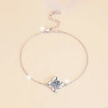 925 Sterling Silver Lucky Clover Niche Design Bracelet Simple Korean Version 1 Carat Moissanite Fine Craftsmanship Texture