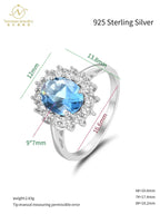 Carat Unique Oval Cut Engagement Ring with Sunflower Pattern Sterling Silver Carbonite Rhodium Plated for Parties Anniversaries