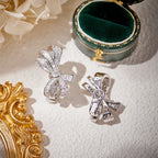 Brass Plated 18K Gold Anti Allergy Fashion Personalized Cute Bow Earrings for Women