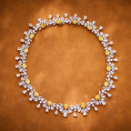 Hot Selling 18K Gold-Plated Horse Eye Red Gemstone Necklace Luxurious Saudi Ultra-Bright Zircon Trendy Brass for Weddings