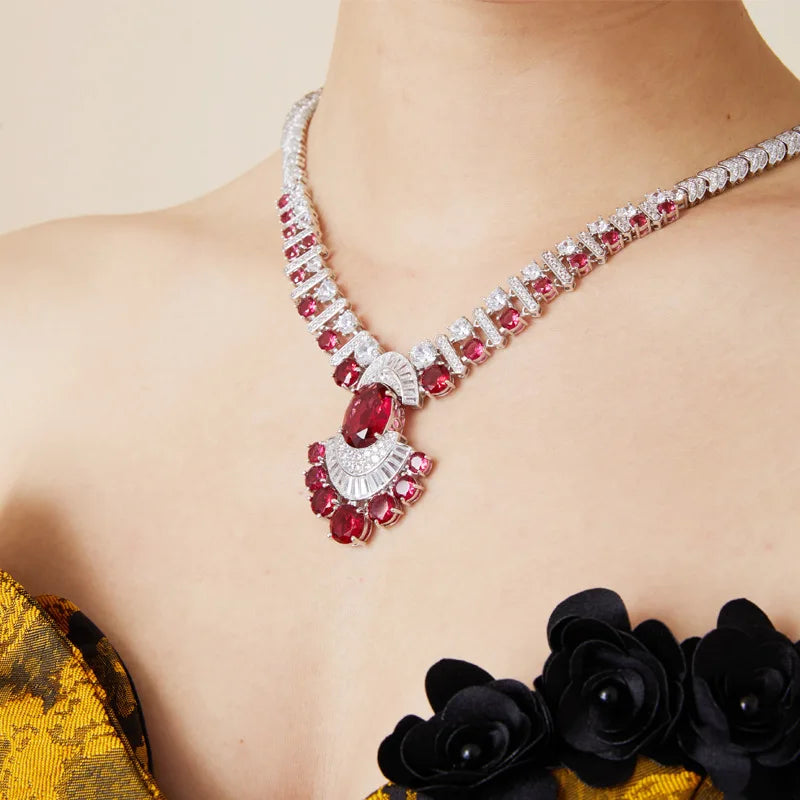 High-End Classic Style Women's Brass Pendant Necklace Zircon Inlay and Pearl Ball for Banquets Weddings Evening Events