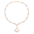 Champagne Plated Finish Fan-Shaped Decorative Necklace for Neutral High-End Fashion Wedding Banquets Parties