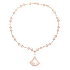 Champagne Plated Finish Fan-Shaped Decorative Necklace for Neutral High-End Fashion Wedding Banquets Parties