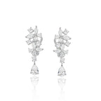 High Quality Fine Jewelry Pear Cut Excellent 18k White Gold Lab Grown Diamond Earrings