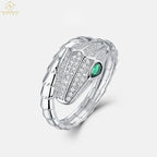 Women's Stylish S925 Silver Inlaid Full Diamond Design Ring Accessible Luxury European American Cross-Border New Spirit Alloy