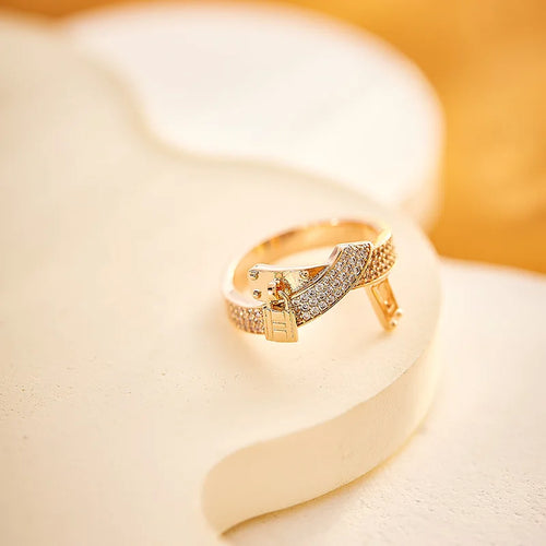 Adjustable Silver/Gold Plated Multi Finger Ring Designer Crystal Twisted Open Ring