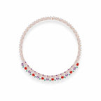 High-End 18K Gold Orange Purple Plated Brass Necklace Irregular Triangular Design Classic Dress Collarbone Anniversary