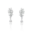 High Quality Fine Jewelry Pear Cut Excellent 18k White Gold Lab Grown Diamond Earrings