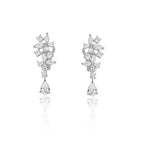 High Quality Fine Jewelry Pear Cut Excellent 18k White Gold Lab Grown Diamond Earrings