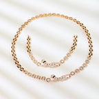 High-End 18K Gold-Plated Wild Cheetah Pendant Necklace Exquisite Couple Short Chain with Simple Fashionable Design