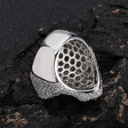 Fashion Jewelry Iced Out Diamond Crass Ring Full Pave Shiny Zircon Silver Cross Ring for Men and Women's Gift Hip Hop Jewelry