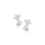 Brass Plated 18K Gold Anti Allergy Fashion Personalized Cute Bow Earrings for Women